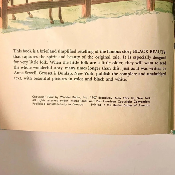 Vintage Lot of 5 Wonder Books Popeye Black Beauty  Peter Cottontail Dinosaur - Picture 11 of 16